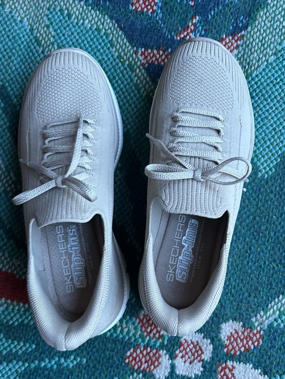Skechers Summits Night Knit Slip-On Sneakers in Light Beige